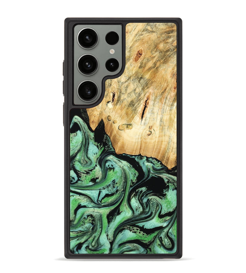 Galaxy S23 Ultra Wood Phone Case - Pierce (Green, 788030)