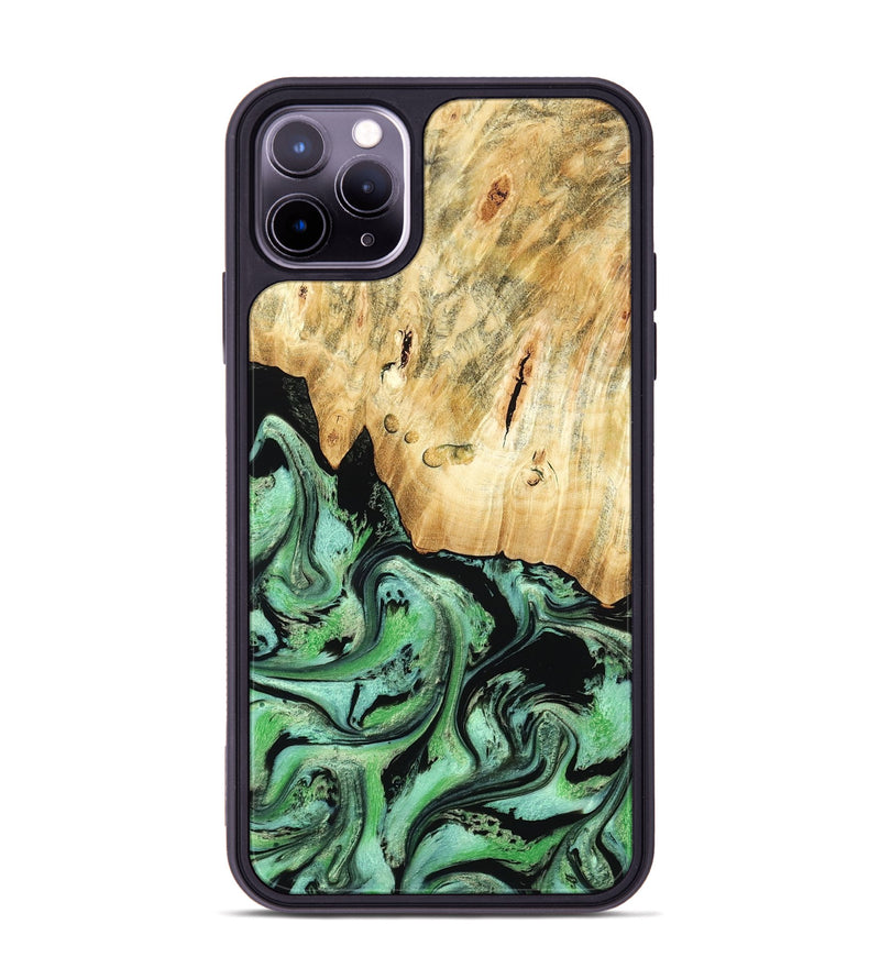 iPhone 11 Pro Max Wood Phone Case - Pierce (Green, 788030)