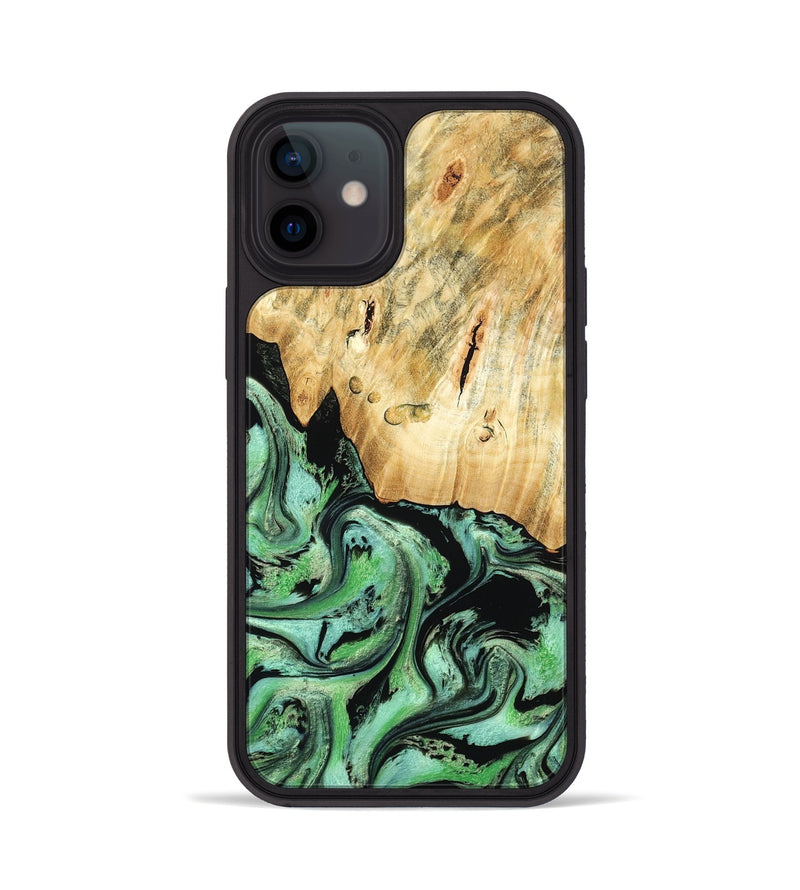 iPhone 12 Wood Phone Case - Pierce (Green, 788030)