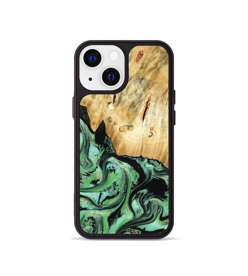 iPhone 13 mini Wood Phone Case - Pierce (Green, 788030)
