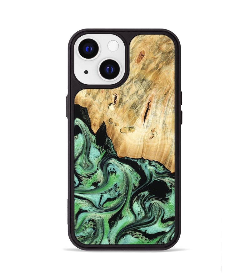iPhone 13 Wood Phone Case - Pierce (Green, 788030)
