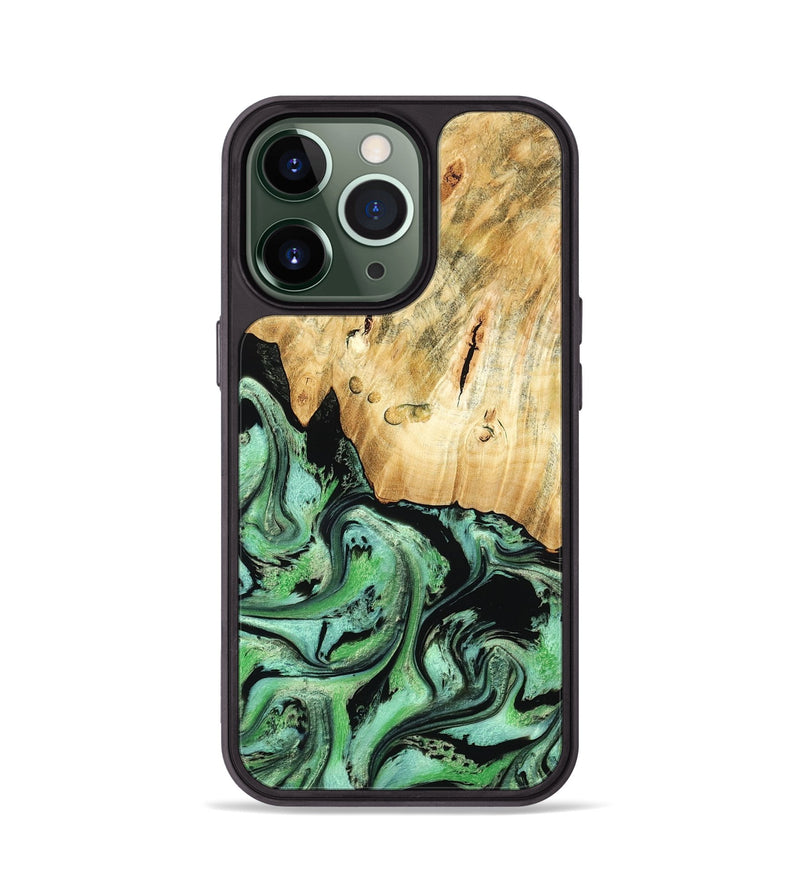 iPhone 13 Pro Wood Phone Case - Pierce (Green, 788030)