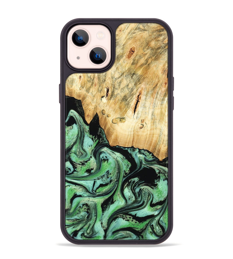 iPhone 14 Plus Wood Phone Case - Pierce (Green, 788030)
