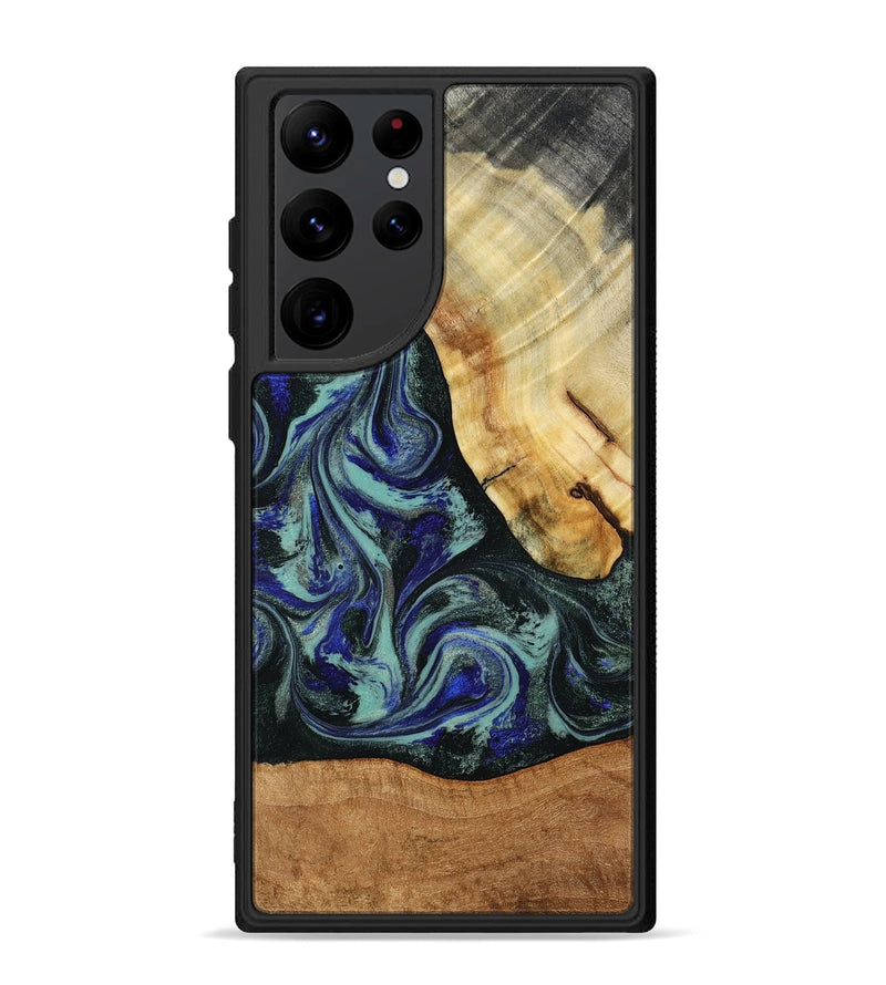 Galaxy S22 Ultra Wood Phone Case - Tod (Green, 788034)