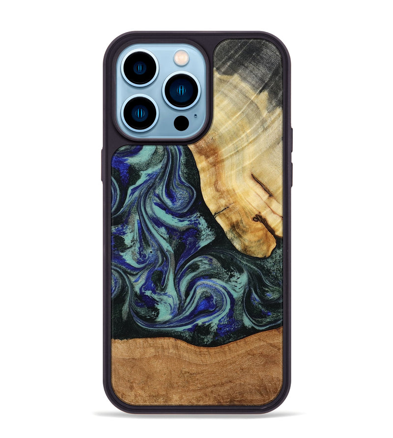 iPhone 14 Pro Max Wood Phone Case - Tod (Green, 788034)