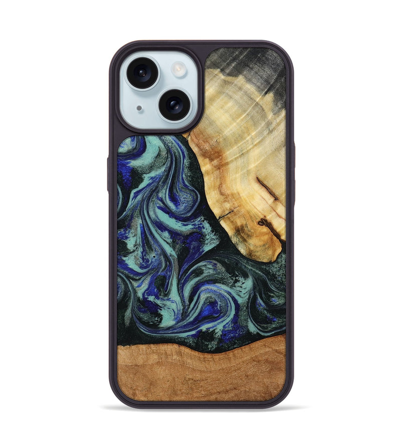 iPhone 15 Wood Phone Case - Tod (Green, 788034)