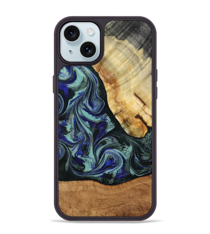 iPhone 15 Plus Wood Phone Case - Tod (Green, 788034)