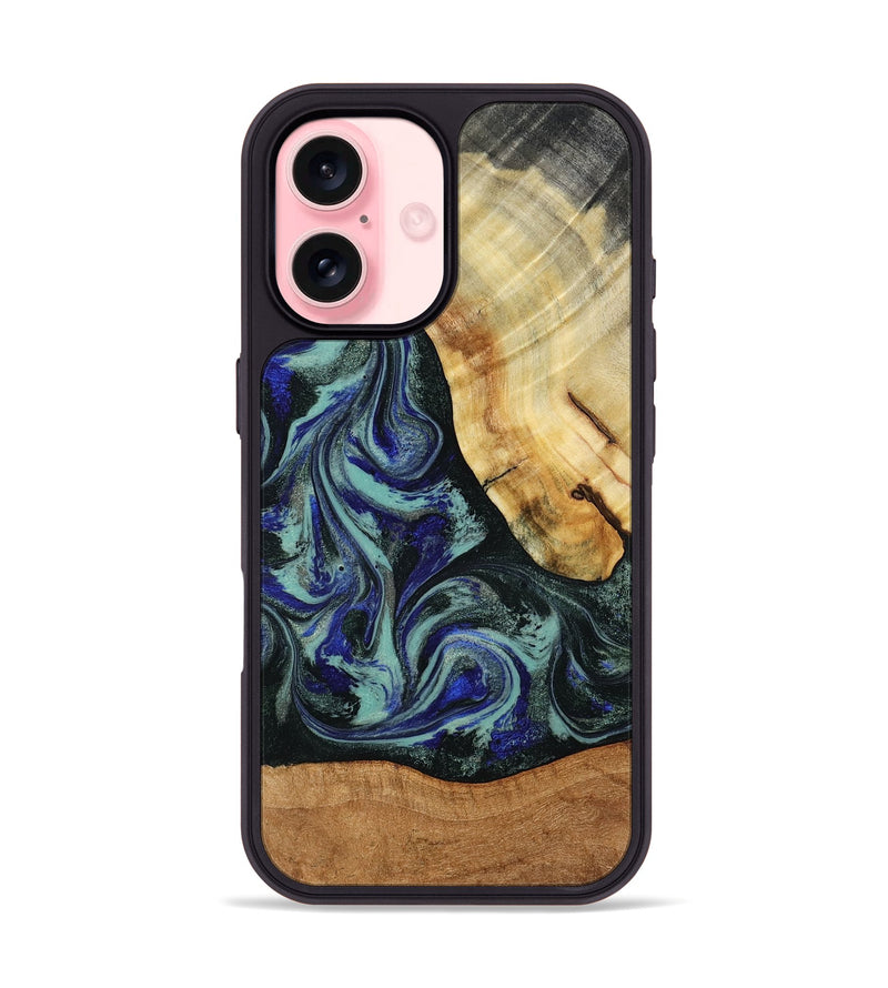 iPhone 16 Wood Phone Case - Tod (Green, 788034)