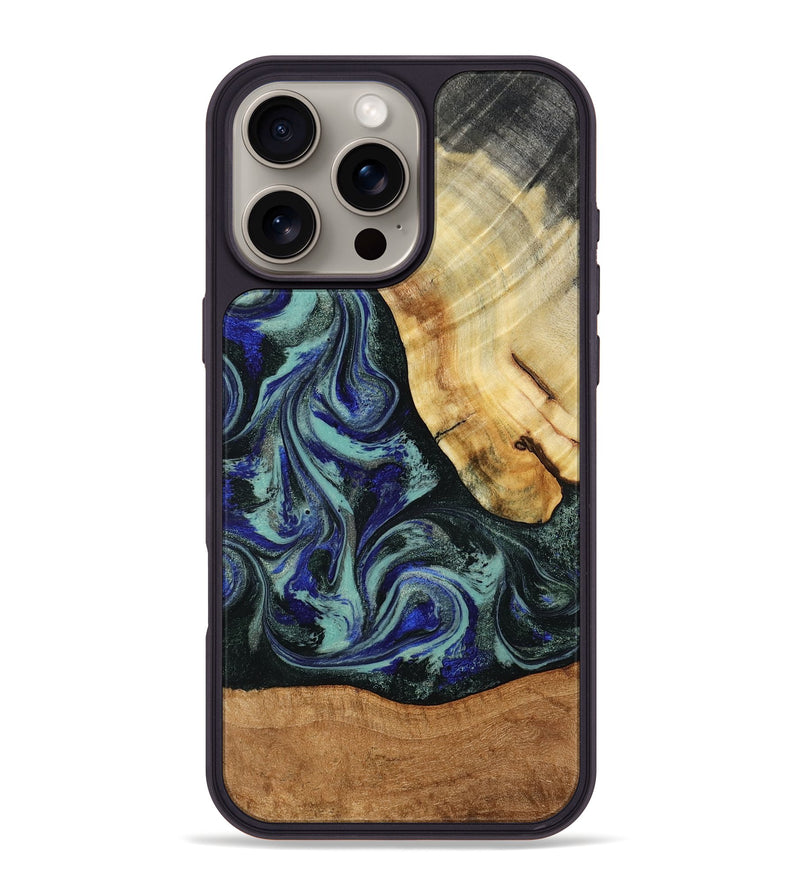 iPhone 16 Pro Max Wood Phone Case - Tod (Green, 788034)