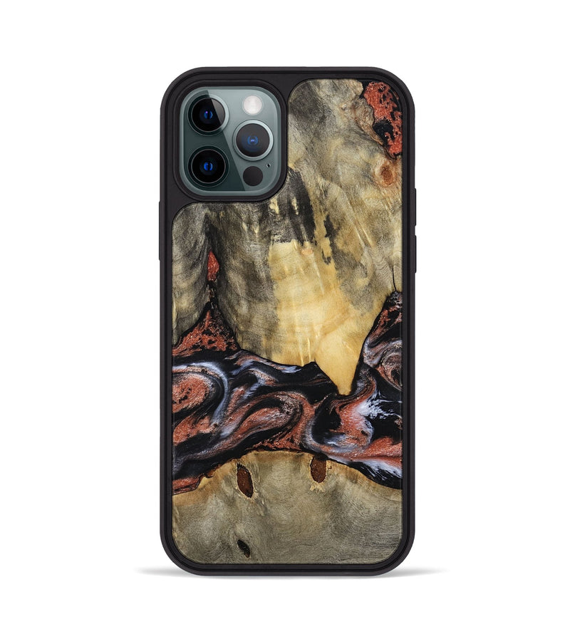 iPhone 12 Pro Wood Phone Case - Lorri (Black & White, 788148)