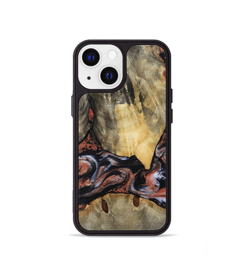 iPhone 13 mini Wood Phone Case - Lorri (Black & White, 788148)