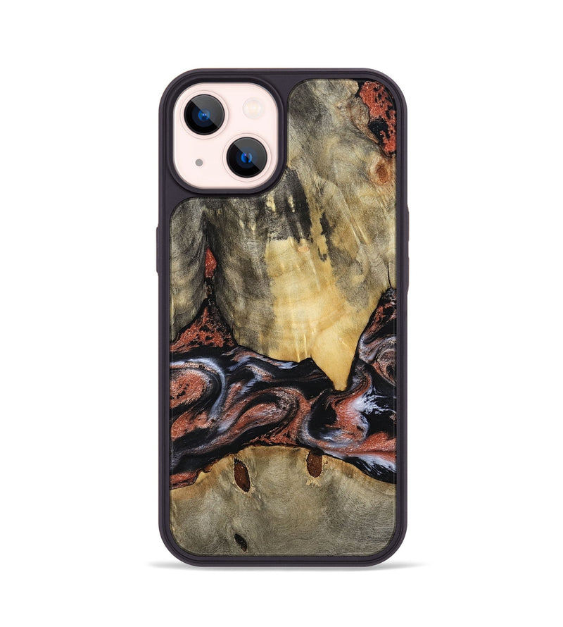 iPhone 14 Wood Phone Case - Lorri (Black & White, 788148)