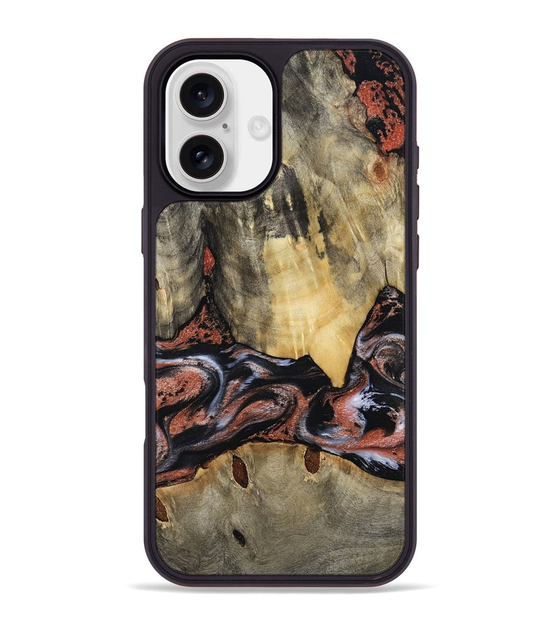 iPhone 16 Plus Wood Phone Case - Lorri (Black & White, 788148)