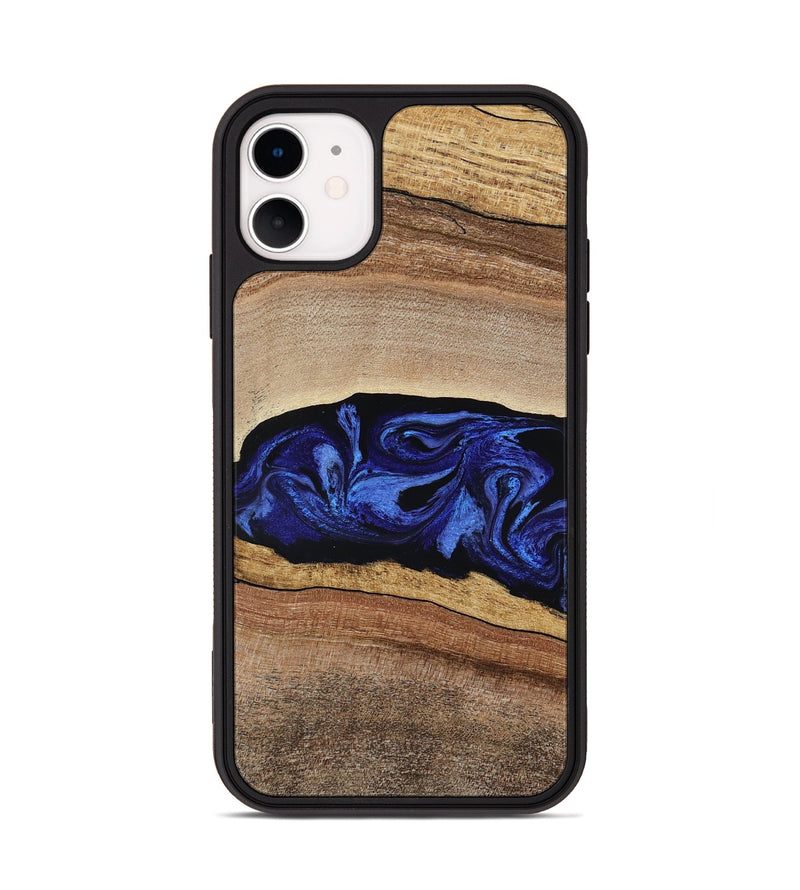 iPhone 11 Wood Phone Case - Denzel (Blue, 788172)