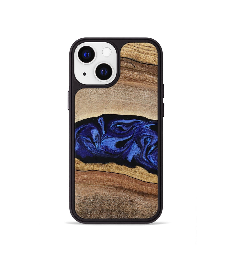 iPhone 13 mini Wood Phone Case - Denzel (Blue, 788172)