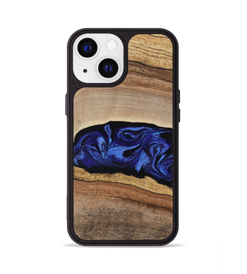 iPhone 13 Wood Phone Case - Denzel (Blue, 788172)