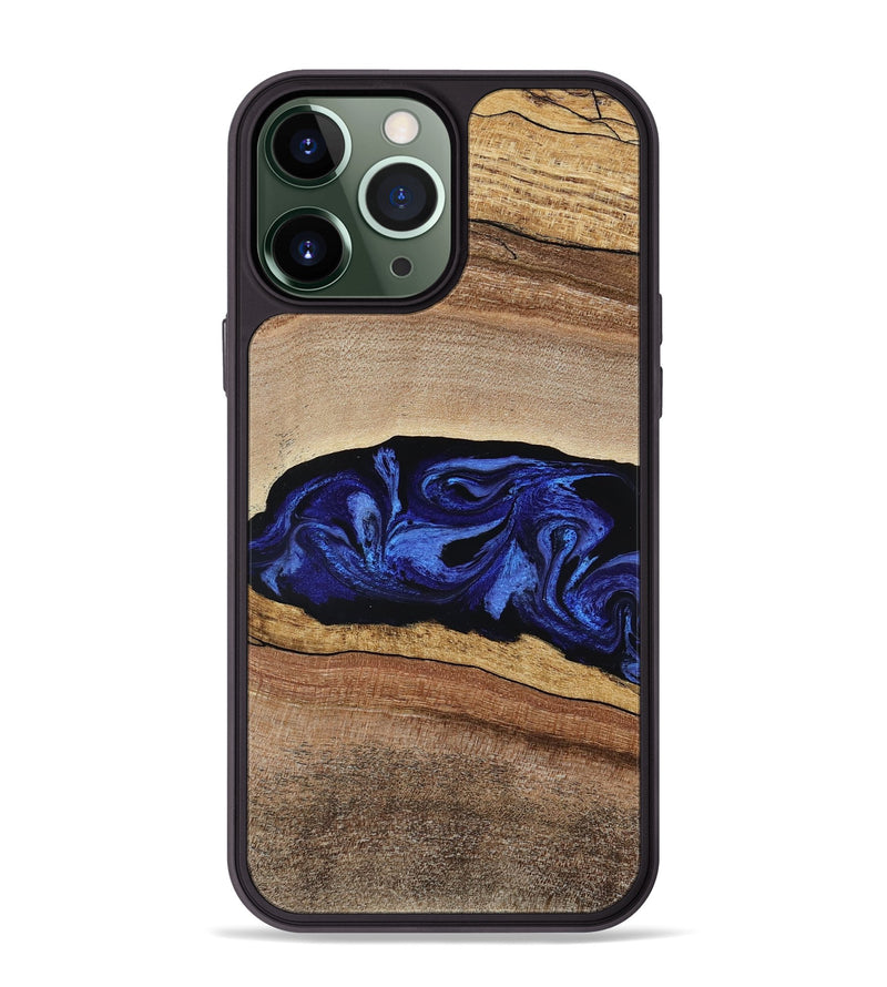 iPhone 13 Pro Max Wood Phone Case - Denzel (Blue, 788172)