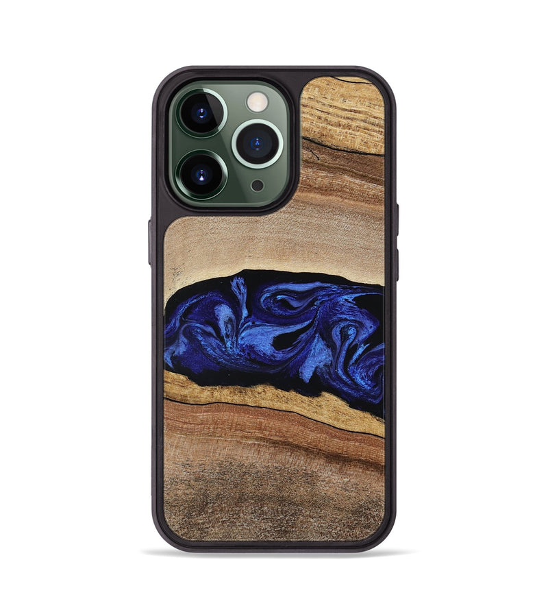 iPhone 13 Pro Wood Phone Case - Denzel (Blue, 788172)