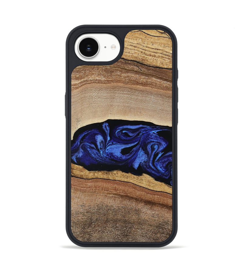 iPhone 16e Wood Phone Case - Denzel (Blue, 788172)