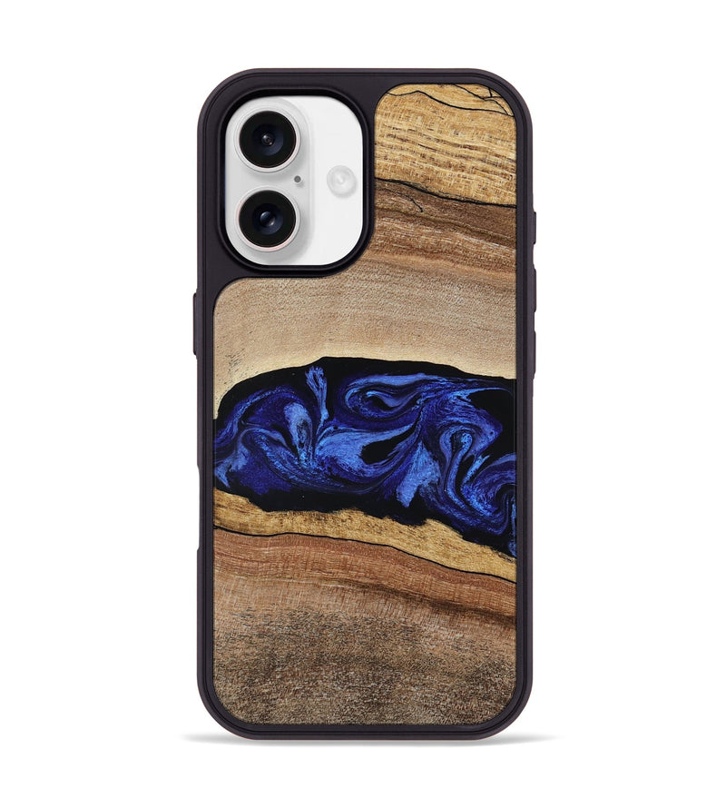 iPhone 17 Wood Phone Case - Denzel (Blue, 788172)