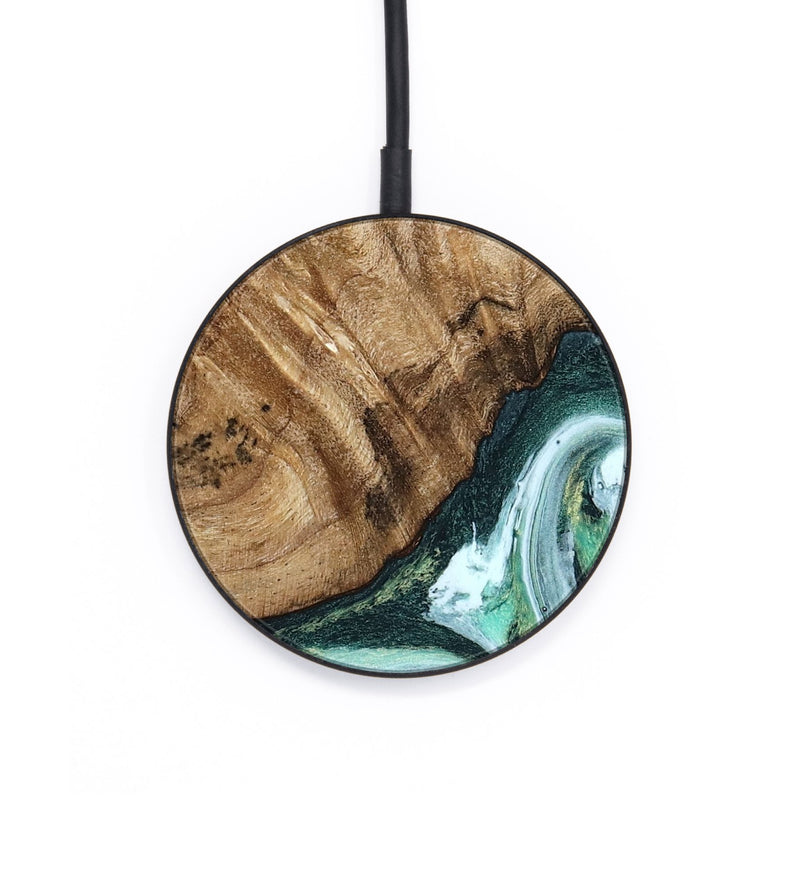 Circle Wood Wireless Charger - Doris (Green, 788175)