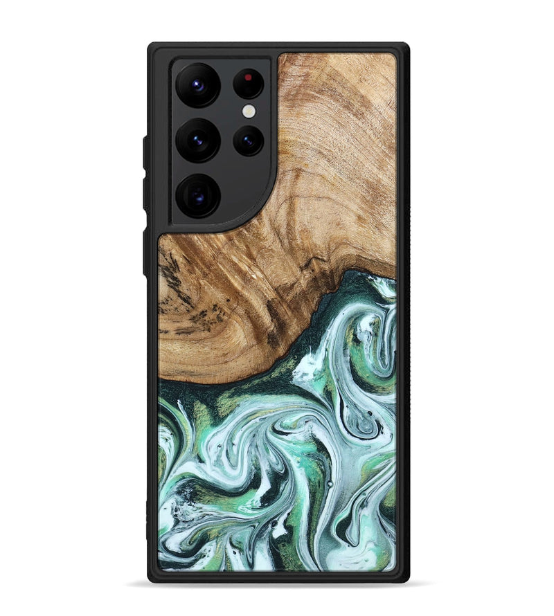 Galaxy S22 Ultra Wood Phone Case - Doris (Green, 788175)