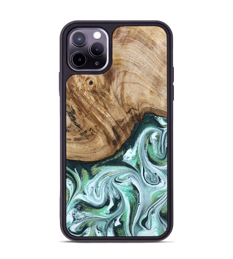 iPhone 11 Pro Max Wood Phone Case - Doris (Green, 788175)