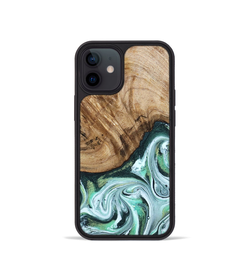 iPhone 12 mini Wood Phone Case - Doris (Green, 788175)