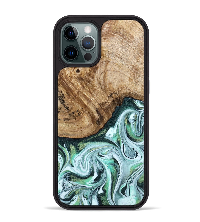 iPhone 12 Pro Max Wood Phone Case - Doris (Green, 788175)