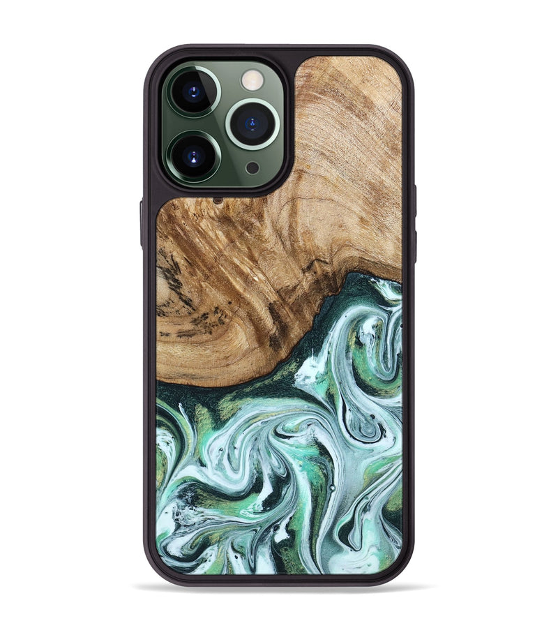 iPhone 13 Pro Max Wood Phone Case - Doris (Green, 788175)