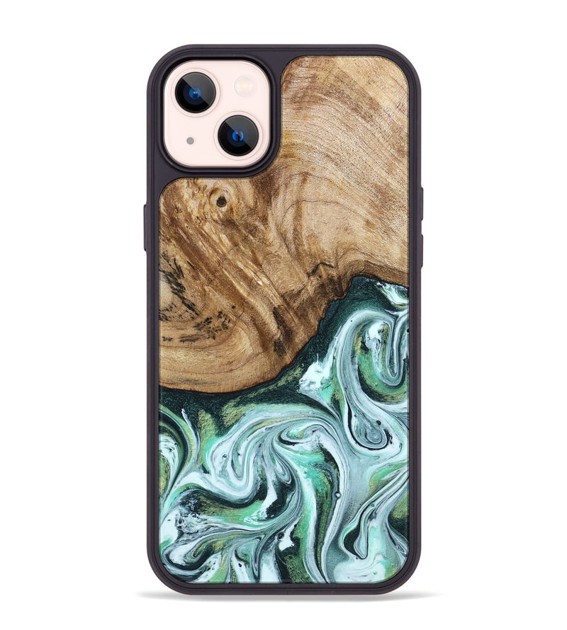 iPhone 14 Plus Wood Phone Case - Doris (Green, 788175)