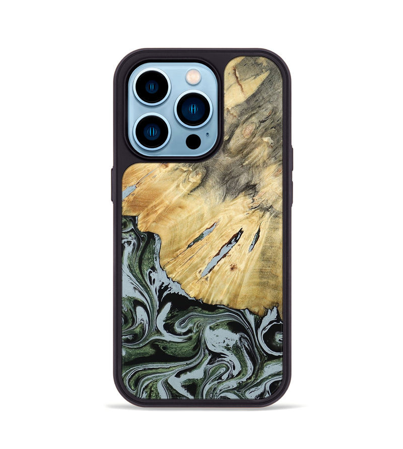 iPhone 14 Pro Wood Phone Case - Colonel (Green, 788181)