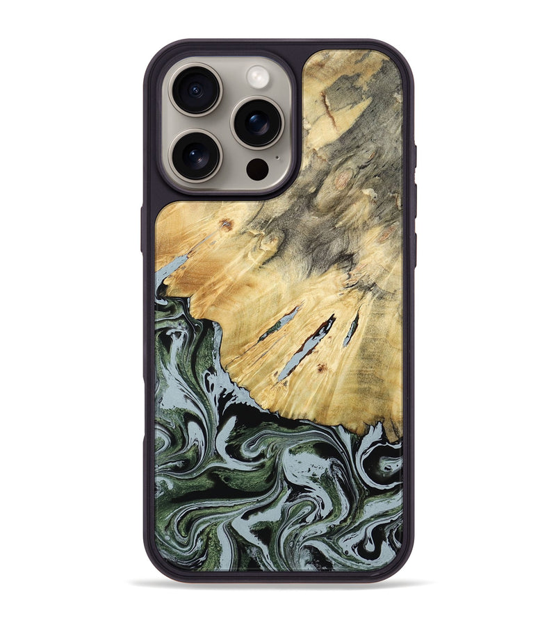 iPhone 16 Pro Max Wood Phone Case - Colonel (Green, 788181)