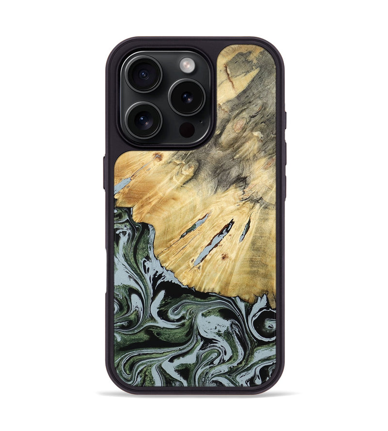 iPhone 16 Pro Wood Phone Case - Colonel (Green, 788181)