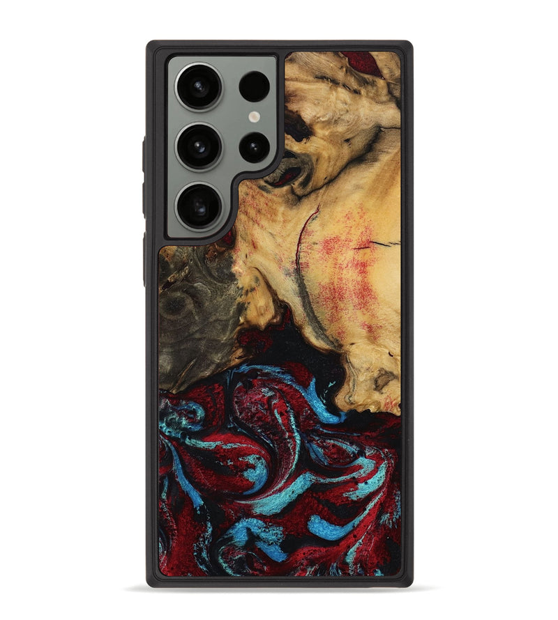 Galaxy S23 Ultra Wood Phone Case - Tena (Red, 788334)