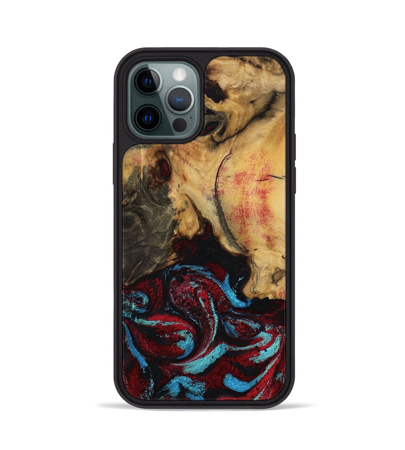 iPhone 12 Pro Wood Phone Case - Tena (Red, 788334)