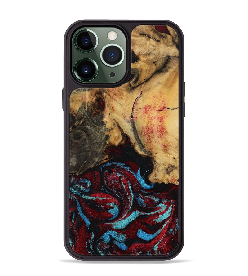 iPhone 13 Pro Max Wood Phone Case - Tena (Red, 788334)