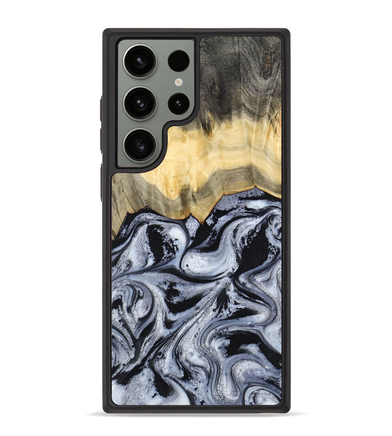Galaxy S23 Ultra Wood Phone Case - Krew (Black & White, 788343)