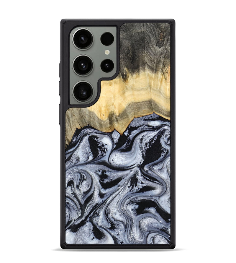 Galaxy S24 Ultra Wood Phone Case - Krew (Black & White, 788343)