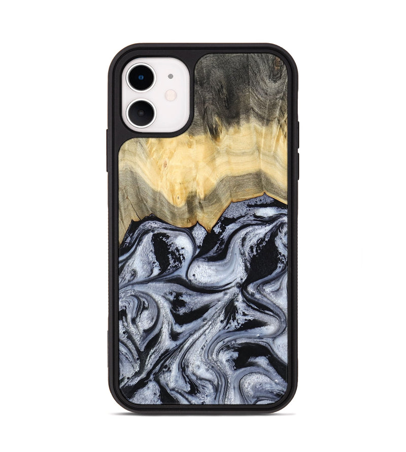 iPhone 11 Wood Phone Case - Krew (Black & White, 788343)