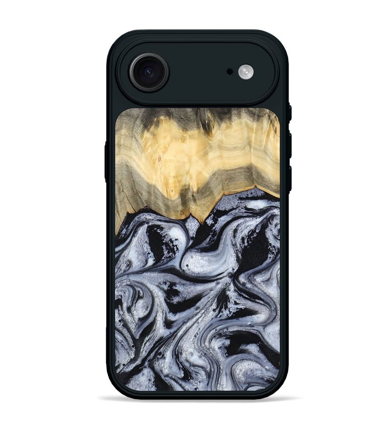 iPhone 17 Air Wood Phone Case - Krew (Black & White, 788343)