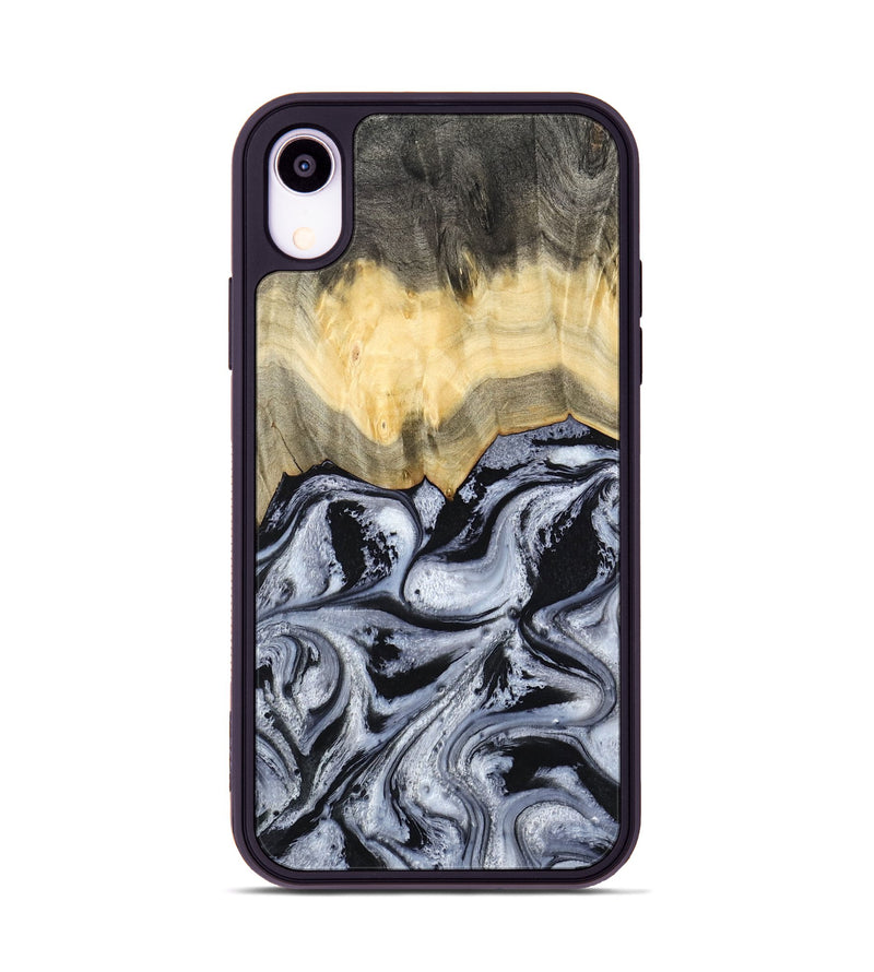 iPhone Xr Wood Phone Case - Krew (Black & White, 788343)