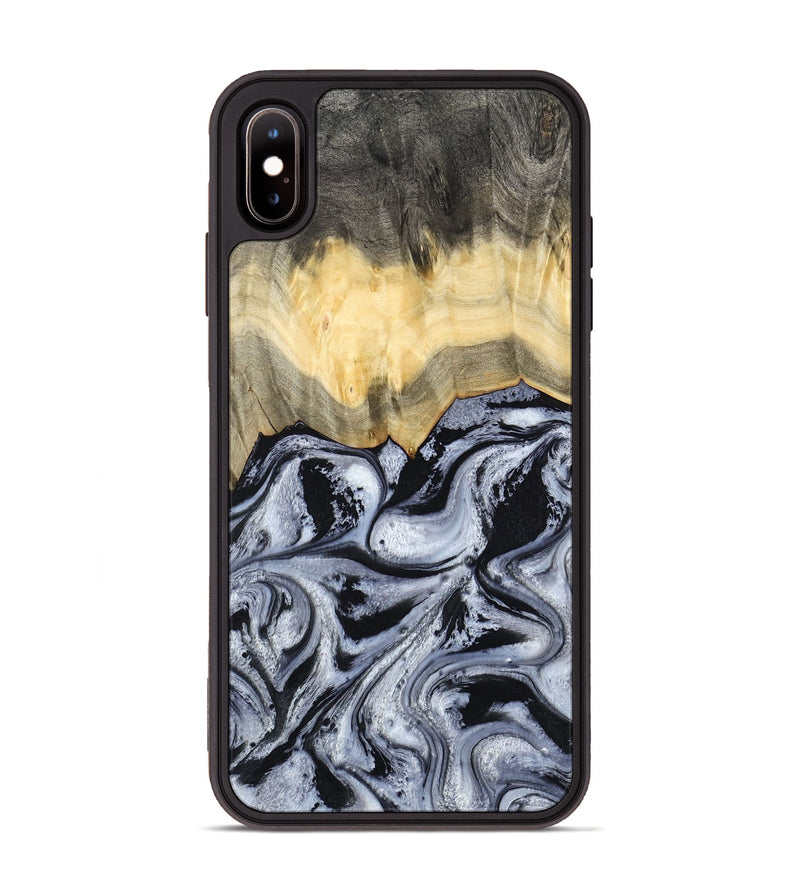 iPhone Xs Max Wood Phone Case - Krew (Black & White, 788343)