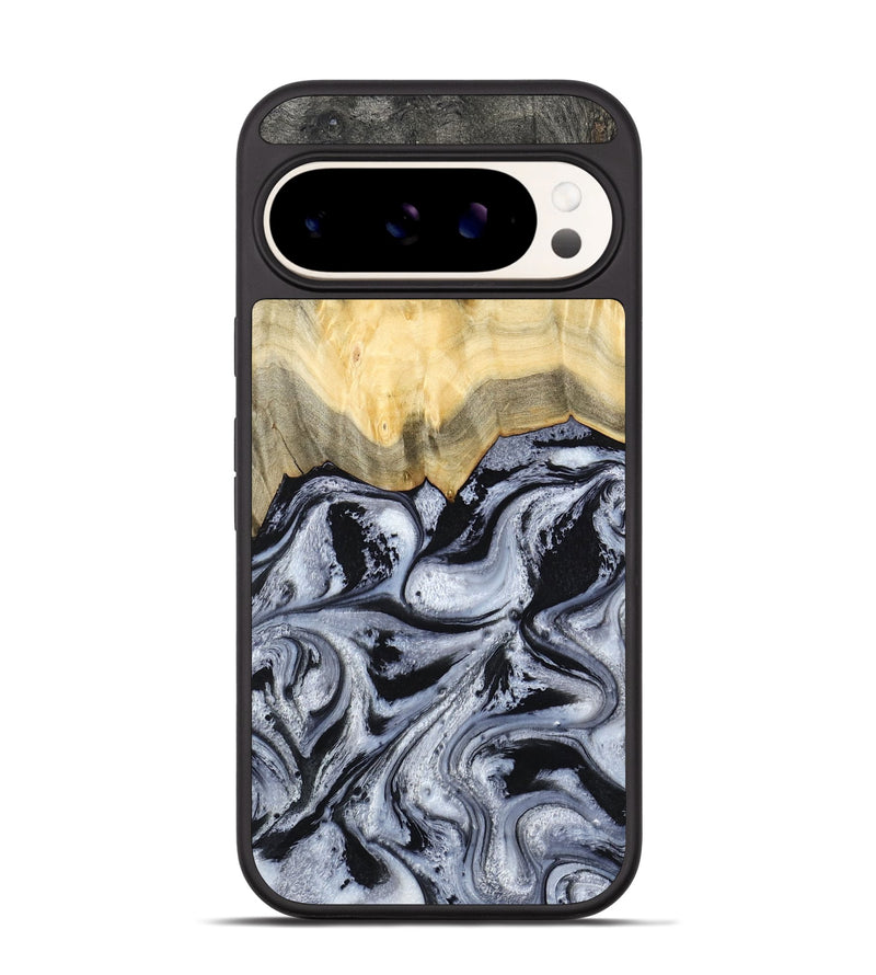 Pixel 9 Pro Wood Phone Case - Krew (Black & White, 788343)