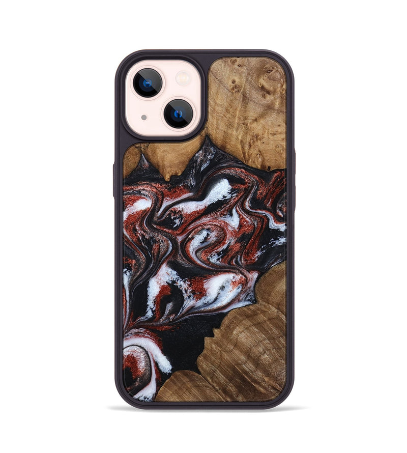 iPhone 14 Wood Phone Case - Idell (Black & White, 788344)