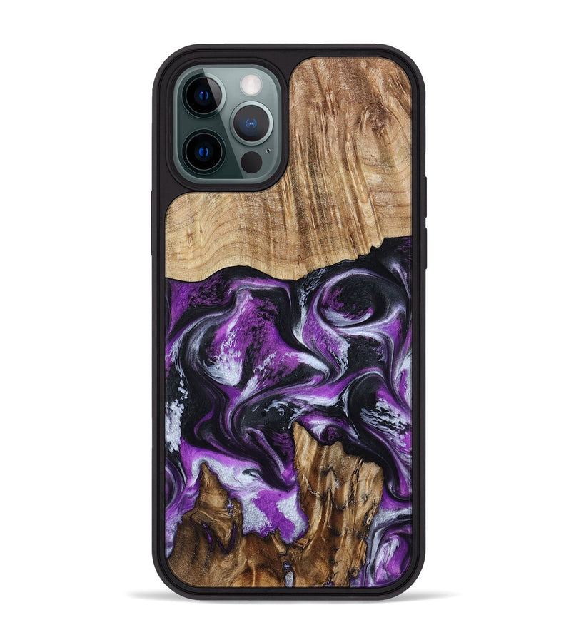 iPhone 12 Pro Max Wood Phone Case - Shelton (Purple, 788362)
