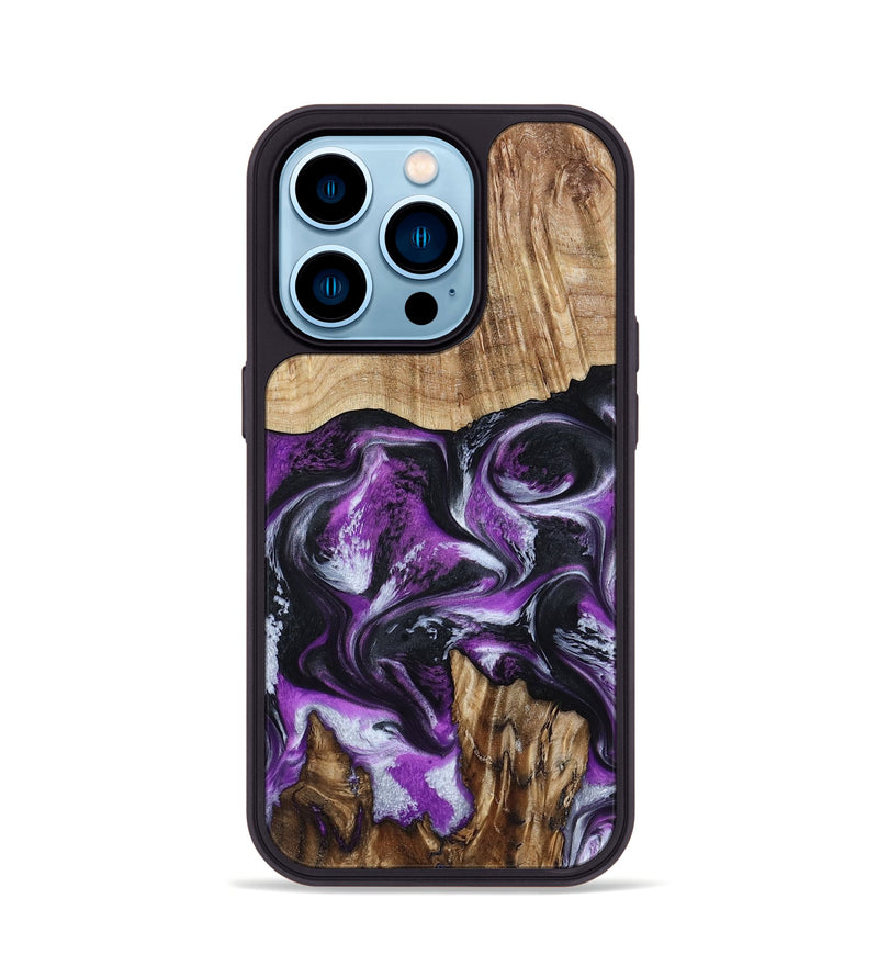 iPhone 14 Pro Wood Phone Case - Shelton (Purple, 788362)