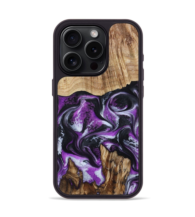 iPhone 15 Pro Wood Phone Case - Shelton (Purple, 788362)