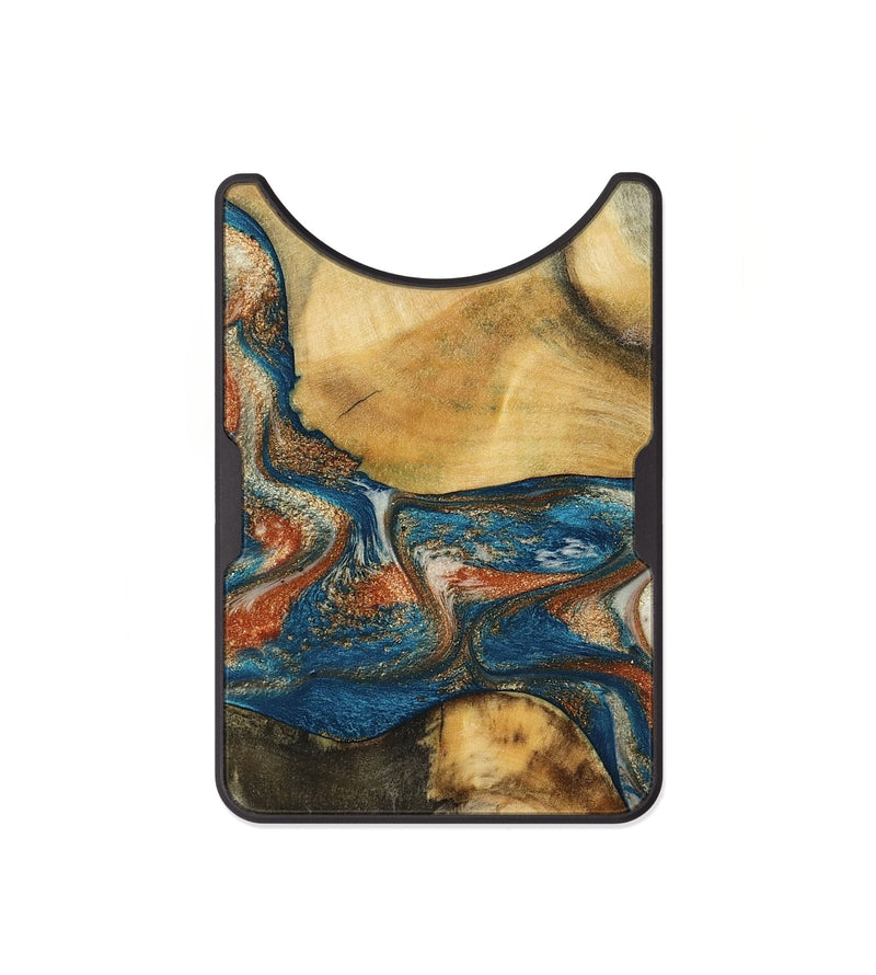 Alloy Wood Wallet - Carmelo (Teal & Gold, 788385)