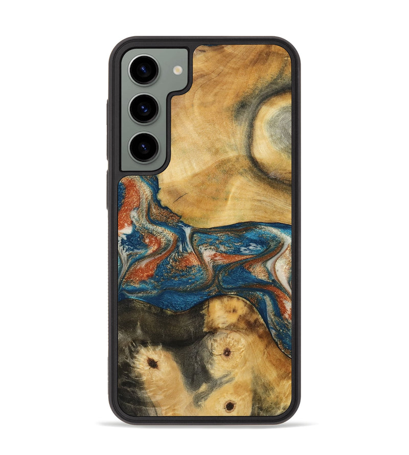 Galaxy S23 Plus Wood Phone Case - Carmelo (Teal & Gold, 788385)
